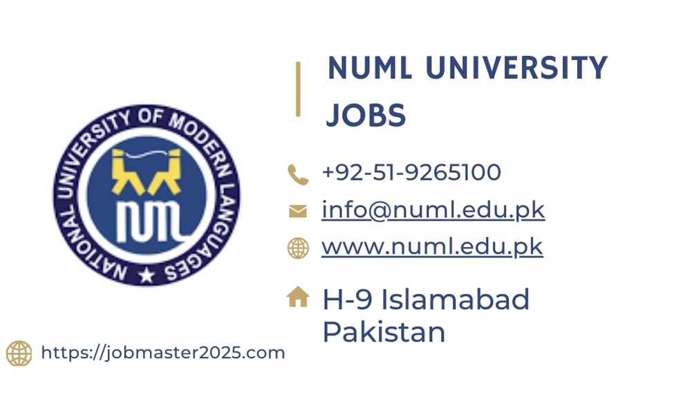 NUML University Jobs 2025