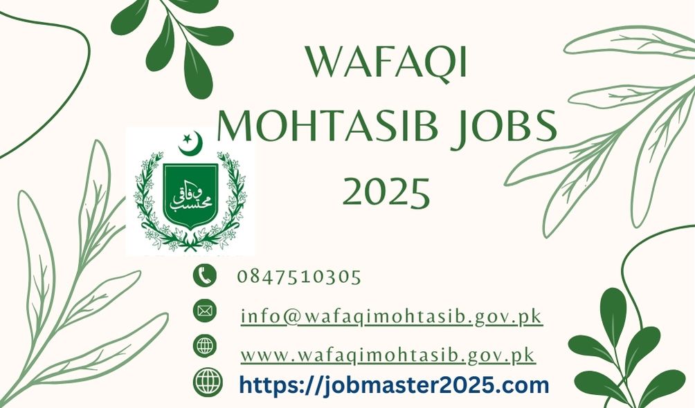 Wafaqi Mohtasib Jobs 2025